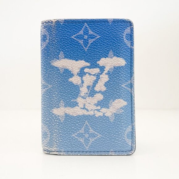 Louis Vuitton Virgil Abloh Cloud Pocket Organizer Card Holder Wallet Blue - Picture 1 of 14